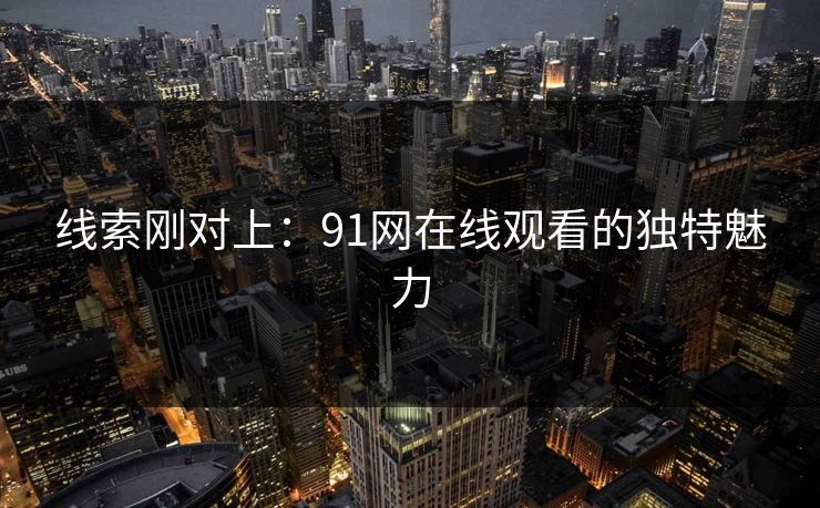 线索刚对上：91网在线观看的独特魅力